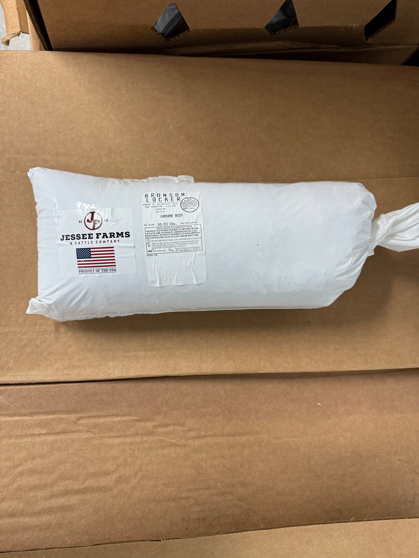 10 lb roll 80/20 ground beef